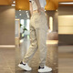Specht Eisseide Hosen Herren Frühling und Sommer Dünne lässige Herrenhosen Loose Sports Cropped Hosen Sommer High-End-Krawatten K09 Camel + K09 Schwarz XL /120-150Jin [Jin gleich 0,5 kg]