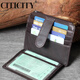 Citicity Light Luxury Brand Bag Men's Bag Card Bag de alta gama Tarra retro Top Capeta Retro Caquera Licencia de conducir Bolsa de billetera de múltiples tarjetas Café profundo