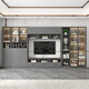 
Anerya Jiangyuyuan TV Cabinet Background Wall Cabinet Integrated Solid Wood Storage Cabinet Storage Cabinet Customized Living Room TV Cabinet [Jianyuyuan] Style 14380*210*35cm Door Installation