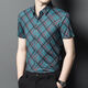 PIERRE CARDIN Middle-aged Dad Contrast Color Plaid Short Sleeve Shirt Men's Trendy Plaid Shirt Casual Half Sleeve Inch Shirt Top 9902 Striped Short Sleeve Yellow Single Size 165/84A Recommended 95-120Jin [Jin equals 0.5 kg]