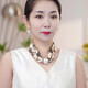 2025夏季新款磁扣印花项链丝巾护颈防晒女颜值锁骨链时尚百搭围巾 风情玫瑰