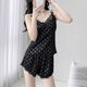 COLORFUL GEMS Summer Pajamas Women's Lace Sling Shorts Set 9226# White L