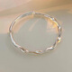 
New Mobius twisted bracelet for women's new line wavy bright surface simple circle high-end sense best friend bracelet decoration M1478 [1 piece of twisted bracelet]