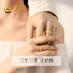 China Gold (CHINA GOLD) gold ring for women 999 pure gold for a couple, birthday gift for girlfriend and wife, female ring, gold weight about 3.2g, selection gift box