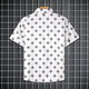 
Short-sleeved shirt men summer striped short-sleeved shirt men casual loose large-sleeved trendy floral shirt jacket square plaid [Storm 673] 2XL