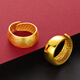 KZD999 sand gold ring men's opening adjustable plated domineering personality trendy men's big ring Vietnamese color ring 11mm wide brushed ring Lao Fengxiang quality