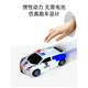 儿童玩具车男孩一键变形玩具车碰撞小汽车机器人惯性撞击警车赛车 布佳迪【警车】