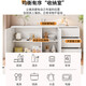 
Kangshiyuan solid wood sideboard modern simple living room integrated wall tea cabinet kitchen storage cabinet pre-white three-pull double doors [120*40*80]