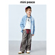 Minipeace PeaceRebird Children's Cloding Boys Shirt Facaf1381 Denim Hell Blue 110