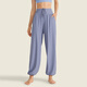 He Jiagong quick-drying casual high-waisted sports pants for women loose and drapey running drawstring Pilates dance yoga pants fitness wear autumn gray blue S