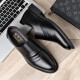 
Woodpecker light luxury men's shoes genuine leather business formal leather shoes men's Korean style height-enhancing shoes plus velvet cotton shoes men's British shoes wedding shoes trend 6189 black height-enhancing style 38