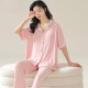 Kaizitu Modal women's pajamas and home clothes set comfortable short-sleeved trousers for wear outside 12108 [soft modal, breathable and comfortable] M [90-100Jin [Jin equals 0.5 kg]]