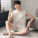 Langsha Pajamas Summer Modal de seda Modal de seda pantalones cortos de chaleco de seda Adolescente de gran tamaño Maneveless Home Clothing 2025 Nuevo F-9207 L Tamaño único