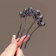 Idel's new Chinese-style U-shaped hairpin ball head artifact hairpin hairpin for women 2025 new four-tooth comb hairpin headdress F3265 gun black butterfly comb