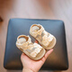 Ye Yu 2025 summer new baby girl shoes flower sandals 1 to 2-3 years old toddler shoes soft sole baby shoes trendy off-white counter upgraded version open glue 95% mothers choose 15 inner length about 11.5 cm