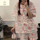 Ximuyao Sanrio lindo Katie Cat Pajamas para mujeres en verano Nuevos pantalones de manga corta ropa para el hogar estudiantil traje de tres piezas Juego de ropa exterior WZL-1484 [traje de manga corta que incluye pantalones] M tamaño [recomendado 80-100Jin [Jin equivale a 0.5 kg]]]