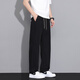 
Chen Tang pants men's summer ice silk loose casual pants men's casual pants men's straight pants breathable large size trousers work pants CJ6636 black L