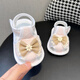 Midur Baby Sandalen Frühlings- und Herbst Sommerweicher Sohle-Stoffschuhe für Männer und Frauen Baby Kleinkindschuhe 0-6-Dezember Nicht-Schlupfschuhe für Neugeborene 1-Jährige 9 Aprikosengelb (Sandalen niedlich-bajin Blumenknoten) 11 s innere Länge 10,5 cm empfohlen 0 May