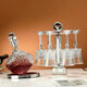 Sophora frost painted gold Visa red wine decanter high-end crystal luxury rotating red wine decanter tumbler gyro design Visa regular style 6 cups regular pack