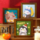 DIY -Paar handgefertigtes Geschenk Mini Fotorahmen Gemälde von Kindern A1283 Herzlichen Glückwunsch zu CAI [mit Fotorahmen] 078661