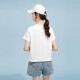 Camiseta de manga corta de Yalu White para mujeres en verano 2025 Nuevo dobladillo coreano Slit suelto y versátil verde corto verde 9764 pequeño cofre izquierdo M 100-110Jin [Jin equivale a 0.5 kg]