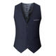 ZoScheck Korean version jacket suit men's vest men's horse clip slim and handsome business casual professional groomsman formal wear black XL