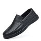 
YRC Yierkang Leather Shoes Men's 2025 Summer New Hollow Breathable Casual Shoes Men's Soft Sole Anti-Slip Bean Shoes 9925 Black Hollow 41