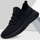 Xuanzhu Huilirui 2025 spring and summer sports shoes men's shoes mesh fashion Korean versatile casual breathable shoes running shoes 9905 black 39