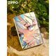 Zippo Leichter Windproof Zppo Kerosin leichter Geschenk Silber Flash Girl [eigenständig ölfrei] DY9902DK