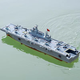 JJR/C remote control ship can launch simulated aircraft carrier model children's toy boy's 3-6th birthday Children's Day gift amphibious assault ship Hainan ship - single electric version