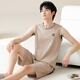 Yiduo pajamas pure cotton men's summer thin sleeveless simple five-point pants loose men's outer wear home clothing suit 13658 2XL [Suggested 140-160Jin [Jin equals 0.5 kg]]