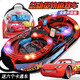 Boys Double Track Track Track Racing Toy Children's Remote Control Trenes de 5-6-7 años, versión de tres capas extendida ligera, garantía de 10 años, nueva actualización, versión de generación de energía de manivela + 2 automóviles especiales + 6 autos