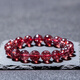Ouyuan Natural Red Gold Strawberry Crystal Bracelet Super Seven Flower Crystal Women's Shining Diamond Blue Moonlight Tanzanite Tourmaline Strawberry Crystal Bracelet 6mm