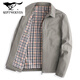 
Seven Wolves official flagship 100 pure cotton business middle-aged and elderly dad autumn jacket men's lapel jacket spring K2122 shrimp clove M 17060Jin [Jin equals 0.5 kg] to 90Jin [Jin equals 0.5 kg]