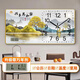 Huaiyin wall clock silent living room wall clock decoration electronic clock wall-mounted perpetual calendar accurate modern clock Jinyumantang with hook battery 40*30CM gold edge without calendar too small style