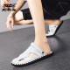 
Classic Car (WECKER) Hong Kong High-end 2025 Genuine Leather Men's Bottle-Battle Soft Sole Sandals Outside Wearing Beach Business High-end Casual M9855 Black Waterproof and Anti-Slip 38