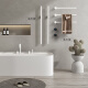 KG concealed electric towel rack fine copper hidden towel rod digital display hidden into the wall pre-embedded high-end customized villa 5 rods [electrophoresis white] full copper waterproof G688 hidden wire