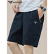 Chiarmania Men's Pure Cotton Fin Shorts en été Summer New Loose Straight Color Color Five Port Casual Pantal