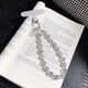 Beiyipin mobile phone lanyard wrist crystal high-end mobile phone chain hanging decoration gray rhinestone women's new flash diamond bracelet high-end pendant key hanging chain bag hanging pendant