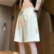 铭富天（MINGFUTIAN）美式扎染短裤男夏季宽松潮流直筒休闲裤子青少年大码运动五分裤 【两件装】7029杏色+7029黑色 4XL （建议170-185斤）