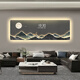 Digital display living room sofa background wall decoration painting light luxury LED digital electronic clock high-end sense atmosphere light hanging painting T11981 90*30cm digital display crystal picture + rounded corner bag