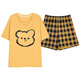 L'ensemble de pyjama à manches courtes pour femmes de Xizhong Summer est livrée avec un coton de poitrine intégré à la maison mince de grande taille Coton de haute qualité Summer GXT1047 M (recommandé 75-95 Jin [Jin est égal à 0,5 kg]))