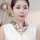 2025夏季新款磁扣印花项链丝巾护颈防晒女颜值锁骨链时尚百搭围巾 风情玫瑰