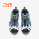 ANTA (ANTA) children's sandals, boys' shoes, summer new knob buckle outdoor toe-toe non-slip beach shoes, dust curtain blue/ivory white-2 33