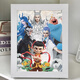 CLCEY: The Devil Child's Daohai Ao Bing Diamond Sticker Children's Handmade Diy Material Pack Cartoon Table Point Diamond Painting 7369[7372[Tools + Photo Frame] with dustproof film