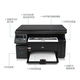 HP (HP) NEU HPM1136MFP Schwarzweiß-Laserdrucker A4 Multifunktional integrierter Home Office-Drucker Neue HPM1136 [einschließlich zweier Original-Patronen] Standard-Schwarz-Weiß-Druck [nur für Computerverwendung]