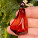 Weici natural Burmese amber high-quality glass-bottomed blood amber pendant pendant stationery craft jewelry
