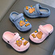 Kapibala Summer Sandals para zapatillas para niños, sin deslizamiento, transpirable, cabeza, padre, child, pisoteo, niños, niñas, zapatos de agujero para niños, caqui (versión mejorada de material ecológico) 12 talla 34/35 (longitud del zapato 22 cm adecuado para el pie 21