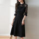 FHHUABD French Hepburn style little black dress spring 2025 new high-end lady style banquet dress holiday dress black 3937 slim version L 105-115Jin Jin equals 0.5 kg