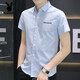 
Playboy (PLAYBOY) short-sleeved shirt men's summer top jacket men's shirt Korean style handsome and mature style free-iron casual inch shirt 844 green M 80-104Jin [Jin equals 0.5 kg]
